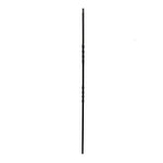 Iron Stair Balusters 1/2" Square x 44" Long, Double Twist, Hollow, Black Powder Coated - 30pcs - (Satin Black) - DH-03