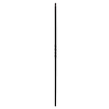 Iron Stair Balusters 1/2" Square x 44" Long, Single Twist, Hollow, Black Powder Coated - 30pcs - (Satin Black) - DH-02