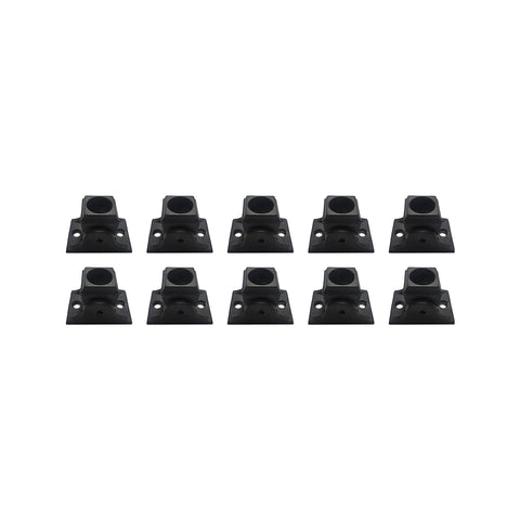 Baluster Screw Down Swivel Shoe with Set of Screws - for Use with 5/8" Round Iron Balusters - Set of 10 (Satin Black) - DH-57