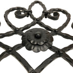 21" x 16.5" Ornament Speakeasy/Grill for Gates, Doors, Walls - Wrought Iron, Powder Coated Black - DHOSG-03