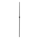 Single Knuckle Iron Stair Balusters 1/2" Square x 44" Long, Hollow, Black Powder Coated - 15pcs - (Satin Black) - DH-06