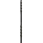 Iron Stair Balusters 1/2" Square x 44" Long, Double Twist, Hollow, Black Powder Coated - 30pcs - (Satin Black) - DH-03