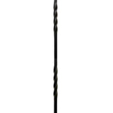 Iron Stair Balusters 1/2" Square x 44" Long, Double Twist, Hollow, Black Powder Coated - 30pcs - (Satin Black) - DH-03