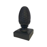 Decorex Hardware 3.5" x 3.5" Heavy Duty Aluminum Pineapple Post Cap for True/Actual 3.5" x 3.5" Wood Posts - Black