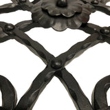 21" x 16.5" Ornament Speakeasy/Grill for Gates, Doors, Walls - Wrought Iron, Powder Coated Black - DHOSG-03