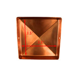 Decorex Hardware 3.5" x 3.5" Solid Copper Pyramid Post Cap For Actual 3.5" x 3.5" Wood Posts