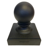 Decorex Hardware 5.5" x 5.5" Heavy Duty Aluminum Ball Post Cap for True/Actual 5.5" x 5.5" Wood Posts - Black