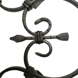 15" x 15" Ornament Speakeasy/Grill for Gates, Doors, Walls - Wrought Iron, Powder Coated Black - DHOSG-01