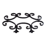 14.75" x 9" Ornament Speakeasy/Grill for Gates, Doors, Walls - Wrought Iron, Powder Coated Black - DHOSG-04