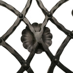 21" x 16.5" Ornament Speakeasy/Grill for Gates, Doors, Walls - Wrought Iron, Powder Coated Black - DHOSG-03