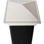 Decorex Hardware White 2" x 2" Aluminium Pyramid Post Cap for Metal Posts - Pressure Fit (DHPPC20WF)