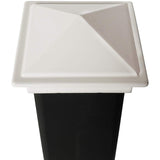 Decorex Hardware White 2" x 2" Aluminium Pyramid Post Cap for Metal Posts - Pressure Fit (DHPPC20WF)