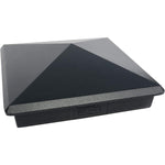 Decorex Hardware 5.5" x 5.5" Aluminium Pyramid Post Cap Heavy Duty For True/Actual 5.5" x 5.5" Wood Posts - Black