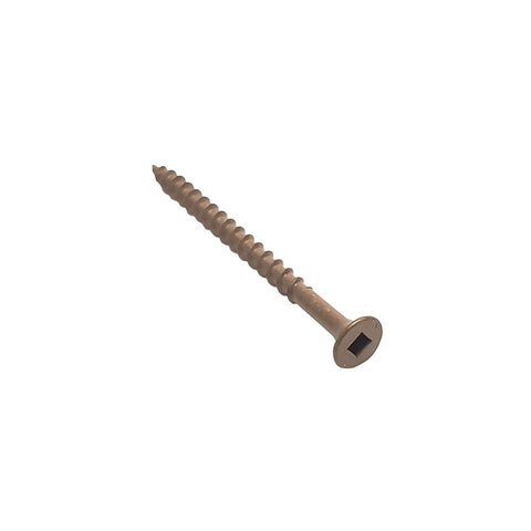 #8 x 2 1/2" Deck Screws | Square Drive | Bugle Head | Brown Ruspert | 500pcs Box