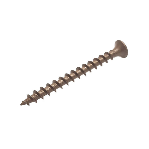 #8 x 2" Deck Screws | Square Drive | Bugle Head | Brown Ruspert | 500pcs Box