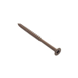 #8 x 3" Deck Screws | Square Drive | Bugle Head | Brown Ruspert | 250pcs Box