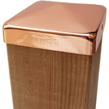 Decorex Hardware 3.5" x 3.5" Solid Copper Pyramid Post Cap For Actual 3.5" x 3.5" Wood Posts