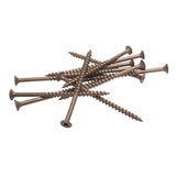 #8 x 3" Deck Screws | Square Drive | Bugle Head | Brown Ruspert | 250pcs Box