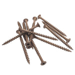 #8 x 2 1/2" Deck Screws | Square Drive | Bugle Head | Brown Ruspert | 500pcs Box