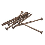 #10 x 3 1/2" Deck Screws | Square Drive | Bugle Head | Brown Ruspert | 250pcs Box