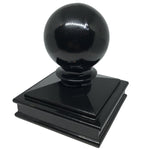 Decorex Hardware Aluminium 3" x 3" Black Ball Post Cap For 3" x 3 Metal Posts - Pressure Fit