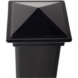 Decorex Hardware black 2" x 2" Aluminium Pyramid Post Cap for Metal Posts - Pressure Fit (DHPPC20F)