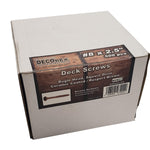 #8 x 2 1/2" Deck Screws | Square Drive | Bugle Head | Brown Ruspert | 500pcs Box