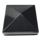 Decorex Hardware Aluminium Pyramid Post Cap for 2.5" x 2.5" Metal Posts - Pressure Fit - Black