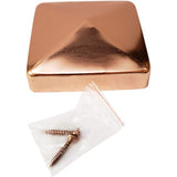 Decorex Hardware 3.5" x 3.5" Solid Copper Pyramid Post Cap For Actual 3.5" x 3.5" Wood Posts