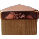 Decorex Hardware 3.5" x 3.5" Solid Copper Pyramid Post Cap For Actual 3.5" x 3.5" Wood Posts