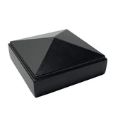 Decorex Hardware Aluminium Pyramid Post Cap for 2.5" x 2.5" Metal Posts - Pressure Fit - Black