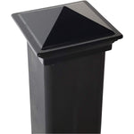 Decorex Hardware black 2" x 2" Aluminium Pyramid Post Cap for Metal Posts - Pressure Fit (DHPPC20F)