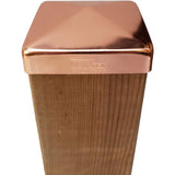 Decorex Hardware 3.5" x 3.5" Solid Copper Pyramid Post Cap For Actual 3.5" x 3.5" Wood Posts