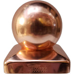 Decorex Hardware 3.5" x 3.5" Solid Copper Ball Post Cap for Actual 3.5" x 3.5" Wood Posts