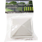 Decorex Hardware White 2" x 2" Aluminium Pyramid Post Cap for Metal Posts - Pressure Fit (DHPPC20WF)