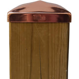 Decorex Hardware 5.5" x 5.5" Solid Copper Pyramid Post Cap for Actual 5.5" x 5.5" Wood Posts