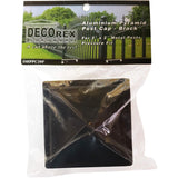 Decorex Hardware black 2" x 2" Aluminium Pyramid Post Cap for Metal Posts - Pressure Fit (DHPPC20F)