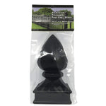 Decorex Hardware Aluminium Pineapple Post Cap for 2" x 2" Metal Posts - Pressure Fit - Black