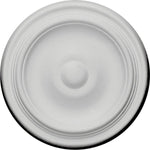 Ceiling Medallion, 9-11/16" OD x 13/16"P, Round, Polyurethane, Factory Primed - DHCM-01