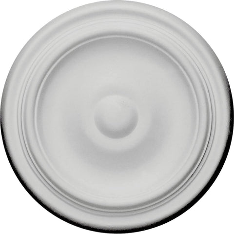 Ceiling Medallion, 9-11/16" OD x 13/16"P, Round, Polyurethane, Factory Primed - DHCM-01