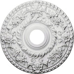 Ceiling Medallion, 18" OD x 3-5/8" ID x 1-7/16" P, Round, Polyurethane, Factory Primed - DHCM-06