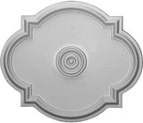 Ceiling Medallion, 24" W x 20-1/2" H x 13/16" P, Oval, Polyurethane, Factory Primed - DHCM-03