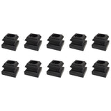 10 Pack 5/8" Baluster Flat Base Shoe With Set Screw For Use With 5/8" Round Iron Balusters - (Satin Black) - DH-36