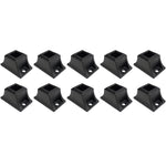 10 Pack Baluster Screw Down Flat Shoe with Set of Screws for Use with 1/2" Square Iron Balusters (Satin Black) - DH-58