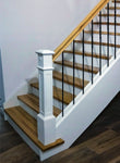 Iron Stair Balusters 1/2" Square x 44" Long, Single Twist, Hollow, Black Powder Coated - 30pcs - (Satin Black) - DH-02