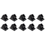 10 Pack Baluster Screw Down Swivel Shoe with Set of Screws for Use with 1/2" Square Iron Balusters (Satin Black) - DH-61